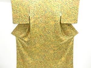 貝合わせに草花模様小紋着物